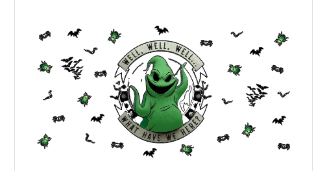 Oogie Boogie Inspired Green Snowglobe Tumbler – 16 oz